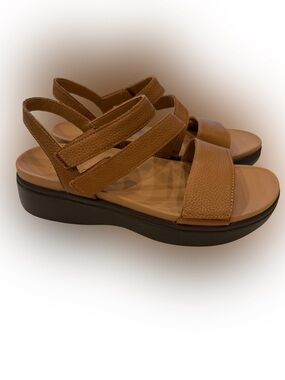 Vionic Sophia Slingback Sandals Brown Leather Size 6.5 W NEW